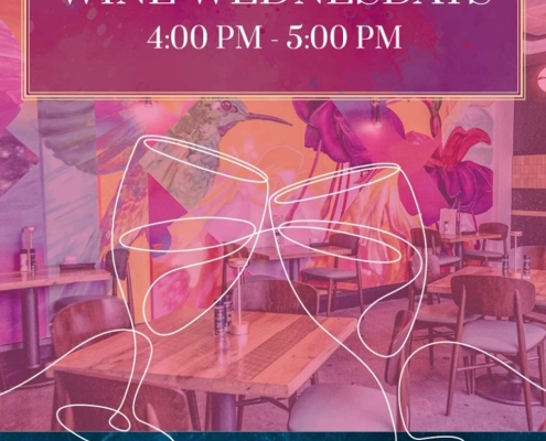 wine wednesday 4:00 PM - 5:00 PM